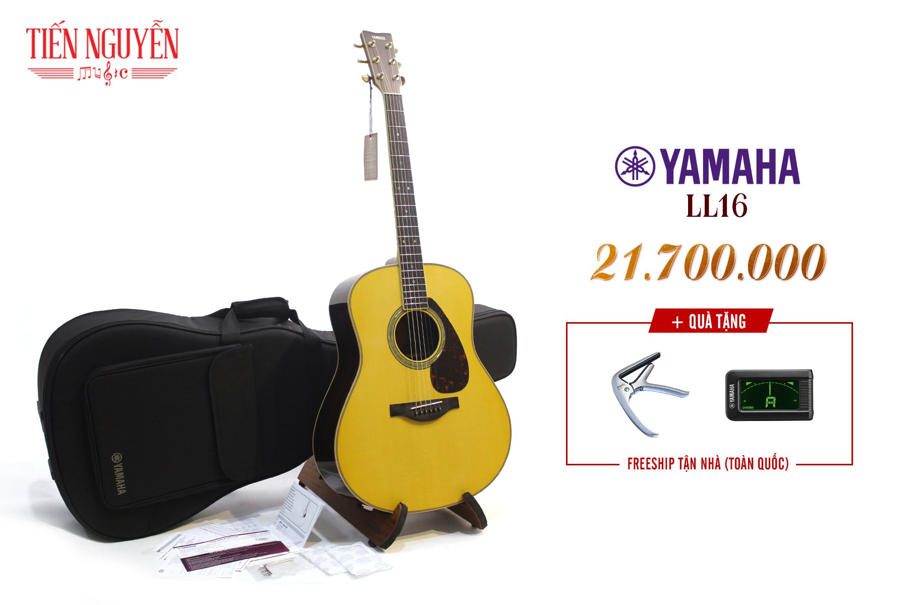 Guitar Yamaha LL16 - Vị thế mới đẳng cấp cấu hình full solid cao nhất phân khúc với mức giá cực hời